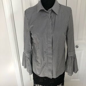 Black and white stripe blouse